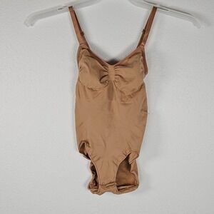 SKIMS Seamless Sculpt Brief Bodysuit Mica Tan Shapewear Tank Top L XL NWOT